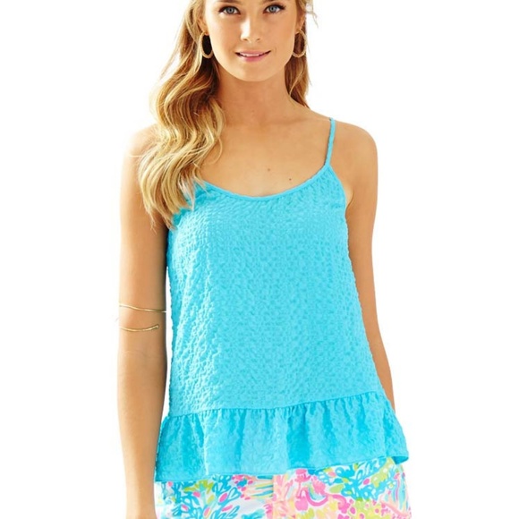 SOLD NWT Lilly Pulitzer Top in Pool House Blue - Picture 2 of 8